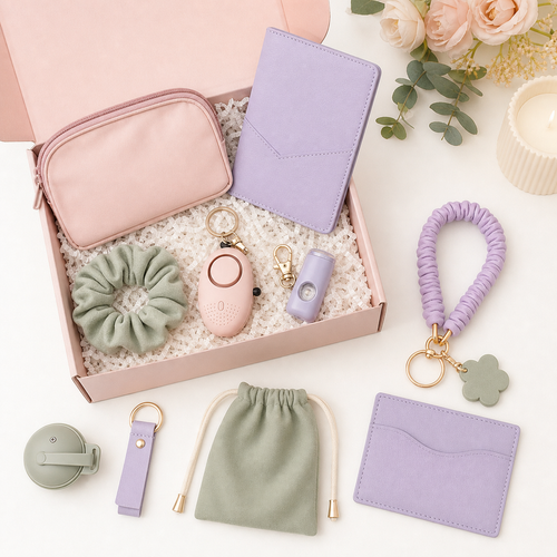 carryhalo cute personal safety essentials flatlay